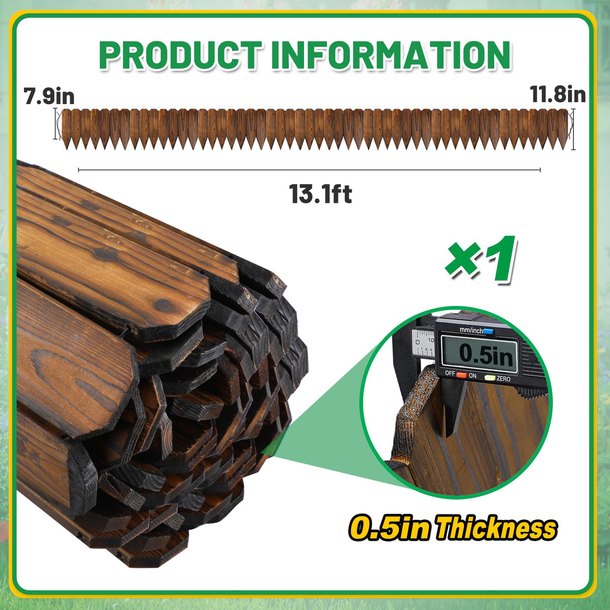 Acostop wooden border provides versatile decoration that complements outdoor spaces.