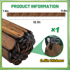 Acostop wooden border provides versatile decoration that complements outdoor spaces.