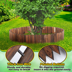 Acostop edging supports creative shapes for borders around lawns, patios, and flower beds.