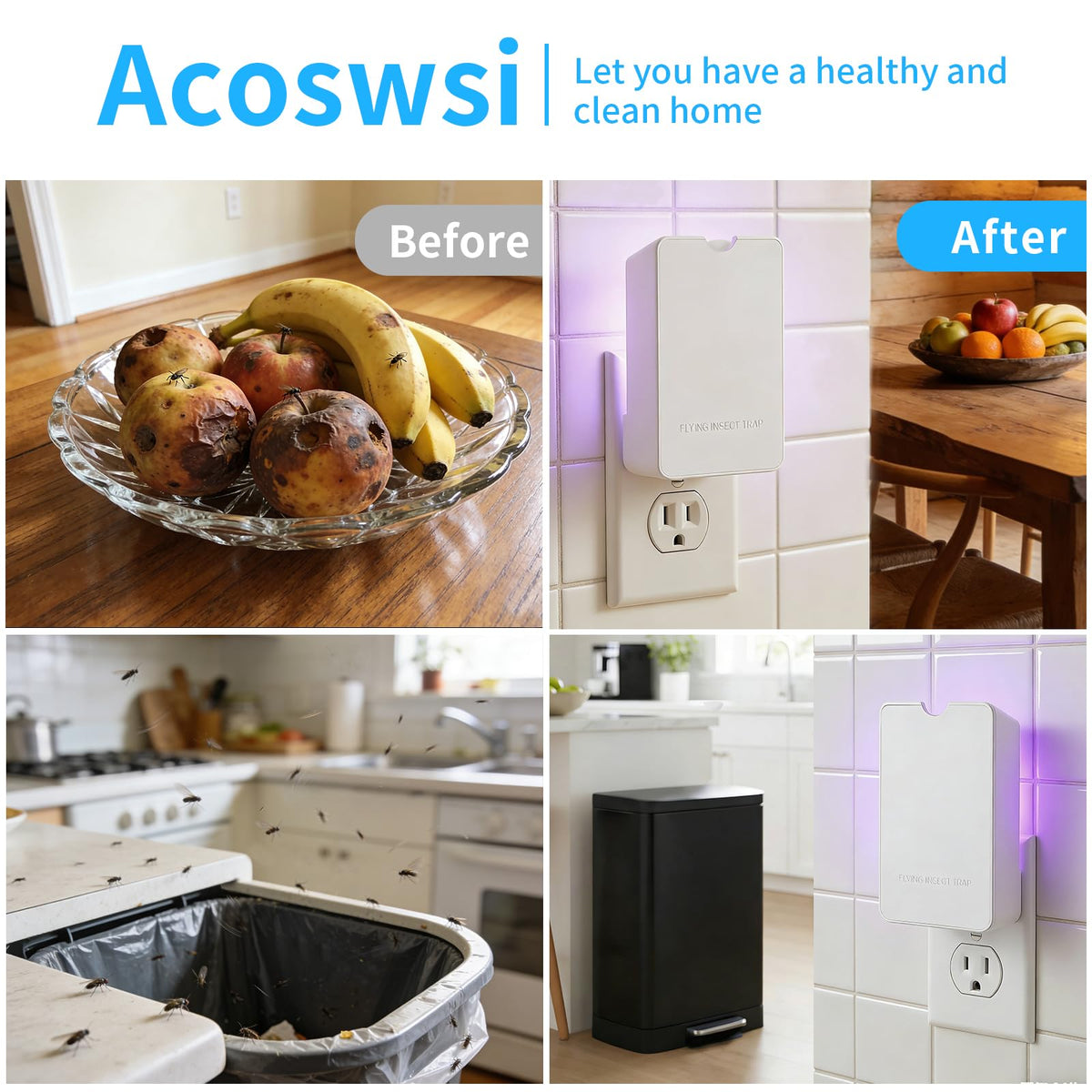 Acoswsi compact device fits discreetly on outlets.