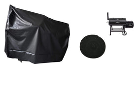 acoveritt heavy duty charcoal grill offset smoker cover fitted with secure straps stays in place