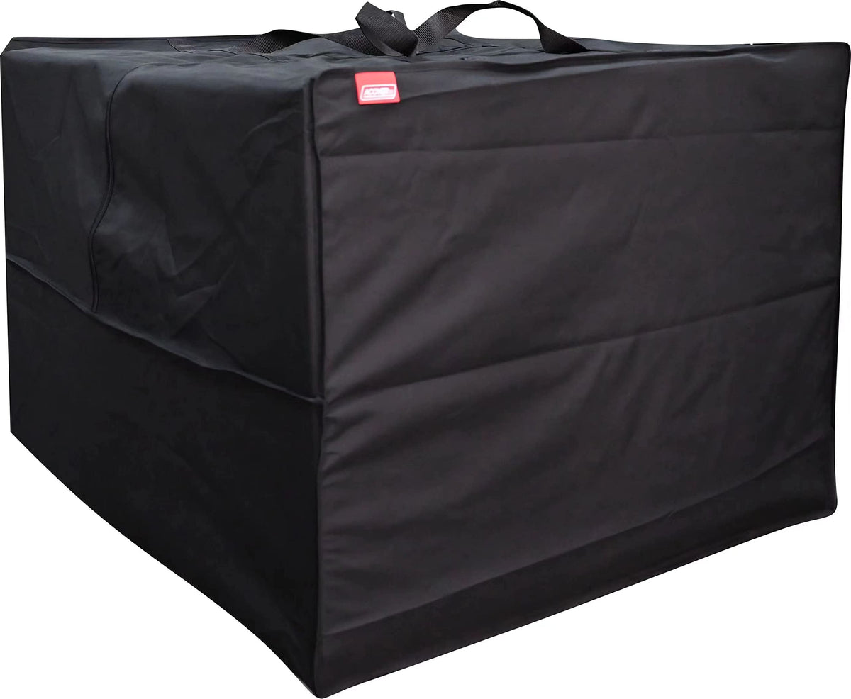 Acoveritt outdoor square cushion storage bag front view with wide loading opening.