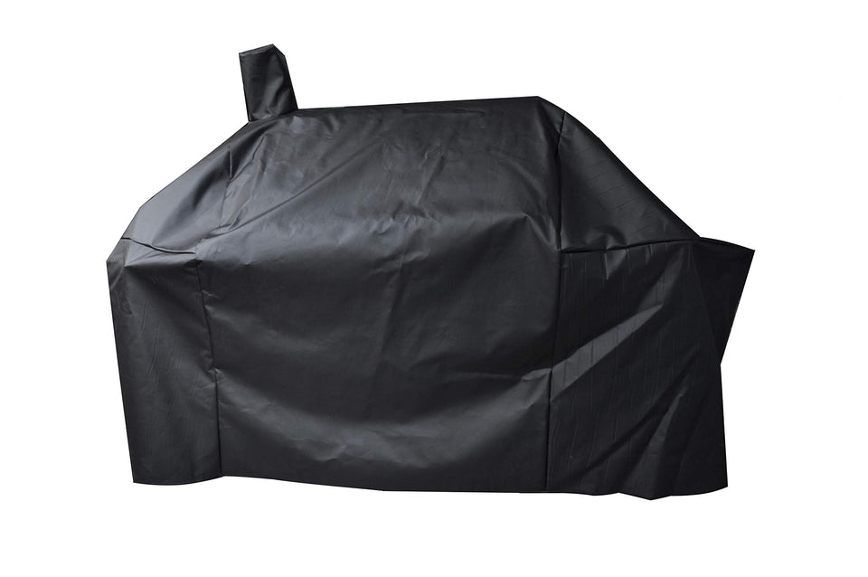Acoveritt smoker grill cover on Char-Griller 2190 front view protects from rain.