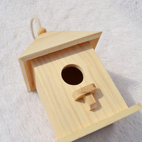 Acronde birdhouse khaki color enhances garden and balcony decor.