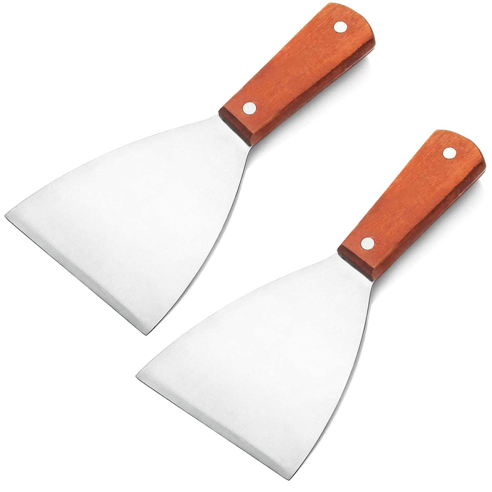 Acronde stainless steel slant blade grill spatula scraper for easy cleaning