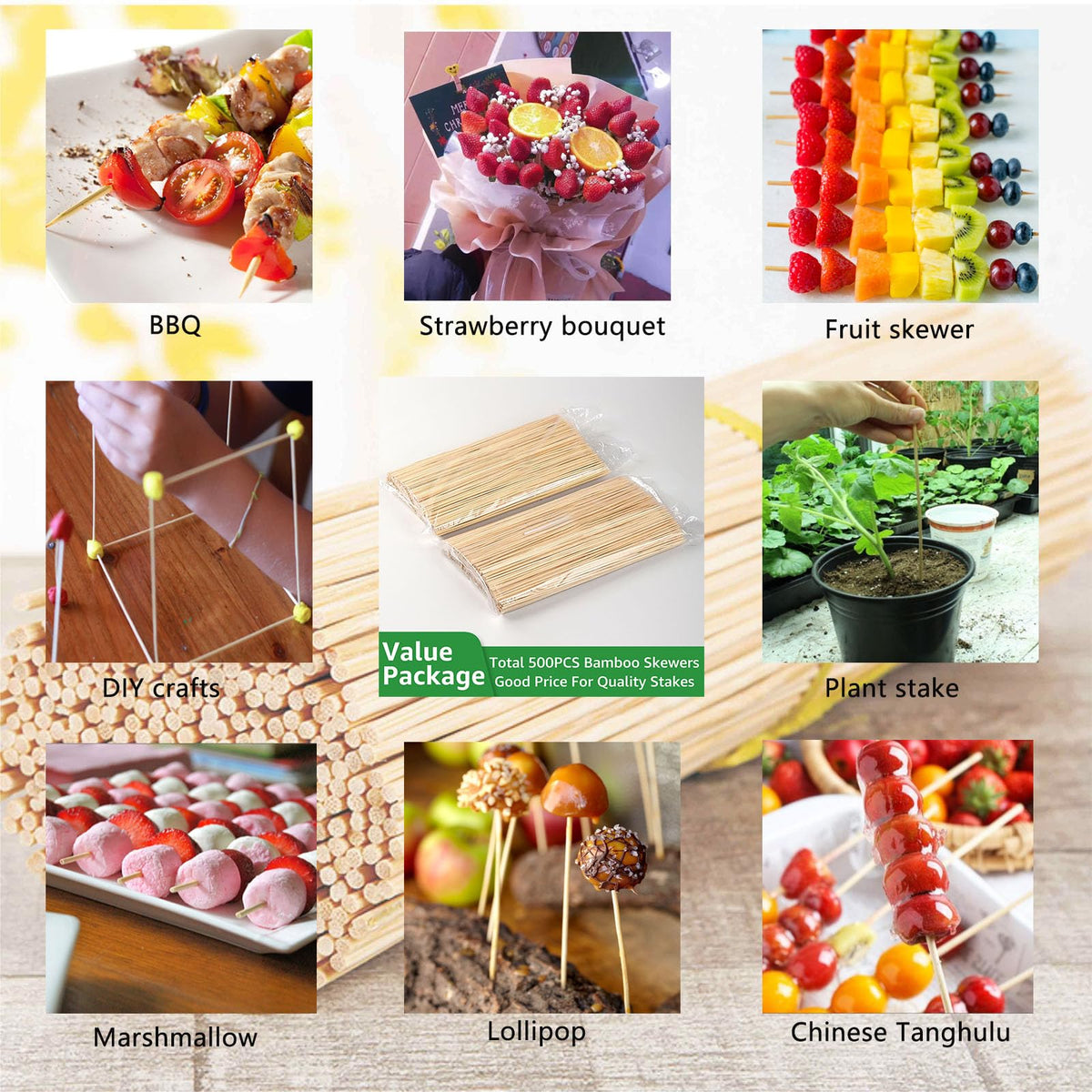 Acrux7 fruit and appetizer skewers for elegant serving at parties