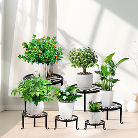 Acteomsly black 6-pack stands suit outdoor patios.