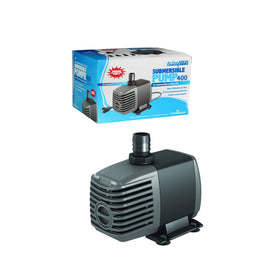 Active Aqua pump shown inline or submersible for versatile setups