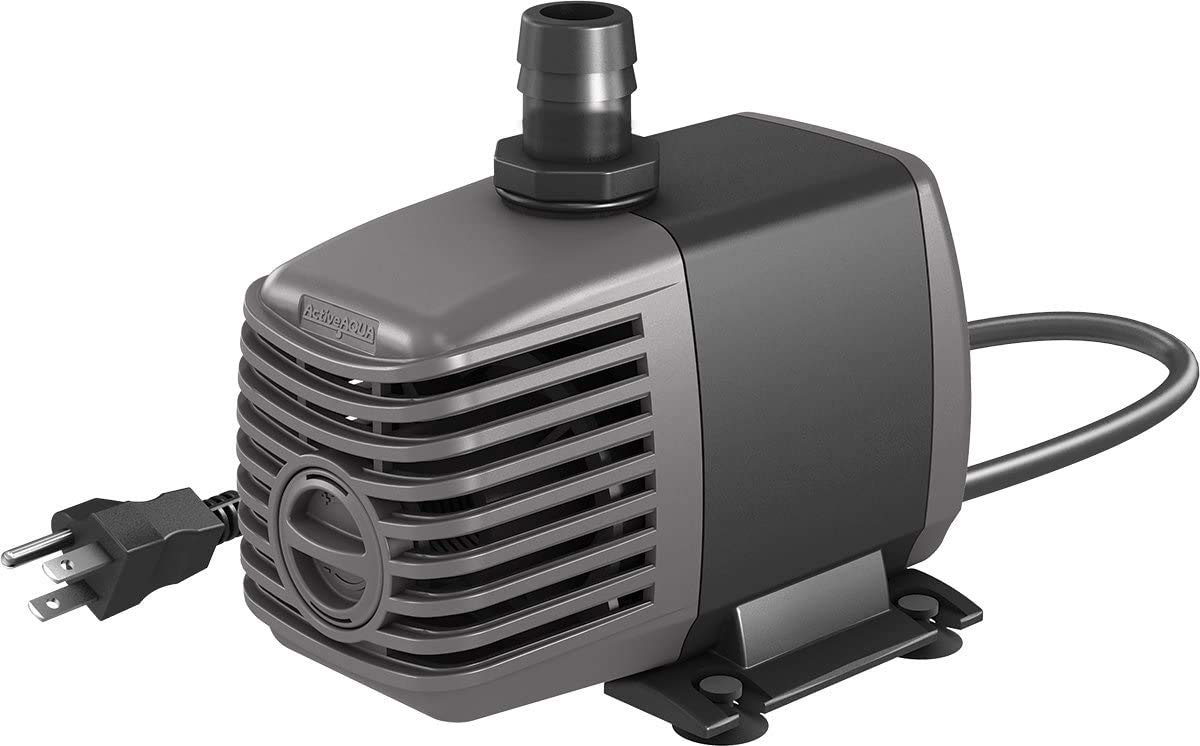 Active Aqua pump with rubber feet reduces vibration during operation