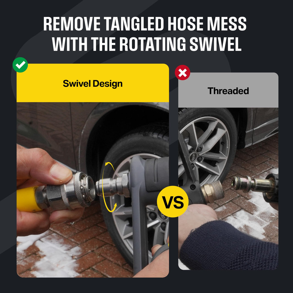 Active Swivel Gun ergonomic trigger reducing hand fatigue during detailing