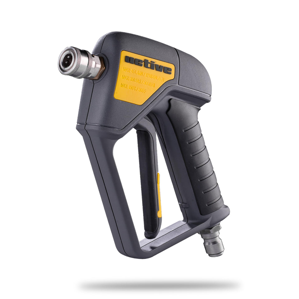 Active Swivel Gun with hose swivel enabling tangle-free washing and smooth movement