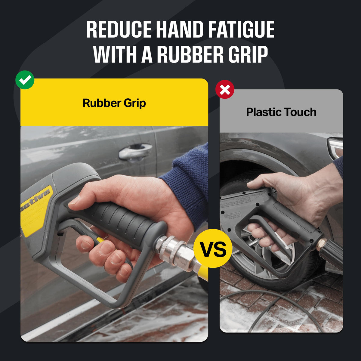 Active Swivel Gun inlet attachment ensuring secure hose connections