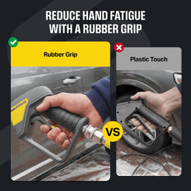 Active Swivel Gun inlet attachment ensuring secure hose connections