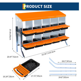 ActiveTrail nesting box with bracket legs offers easy access for egg collection