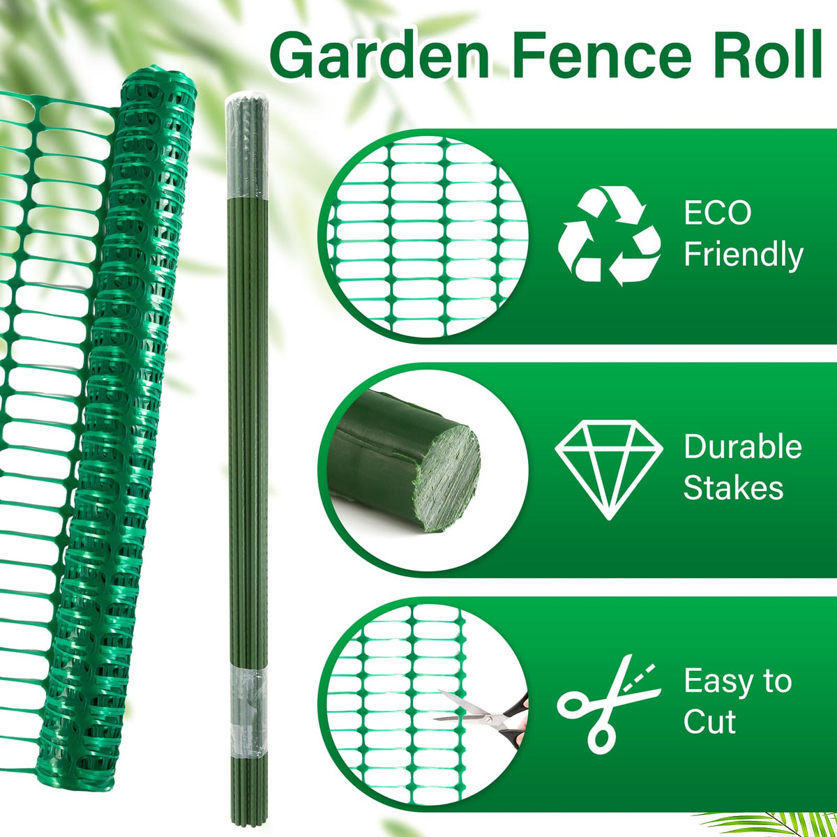 ACTREY garden protection fence helps guard plants and pets.