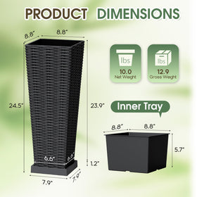 Acurax four-drainage-holes design supports drainage efficiency for plants.