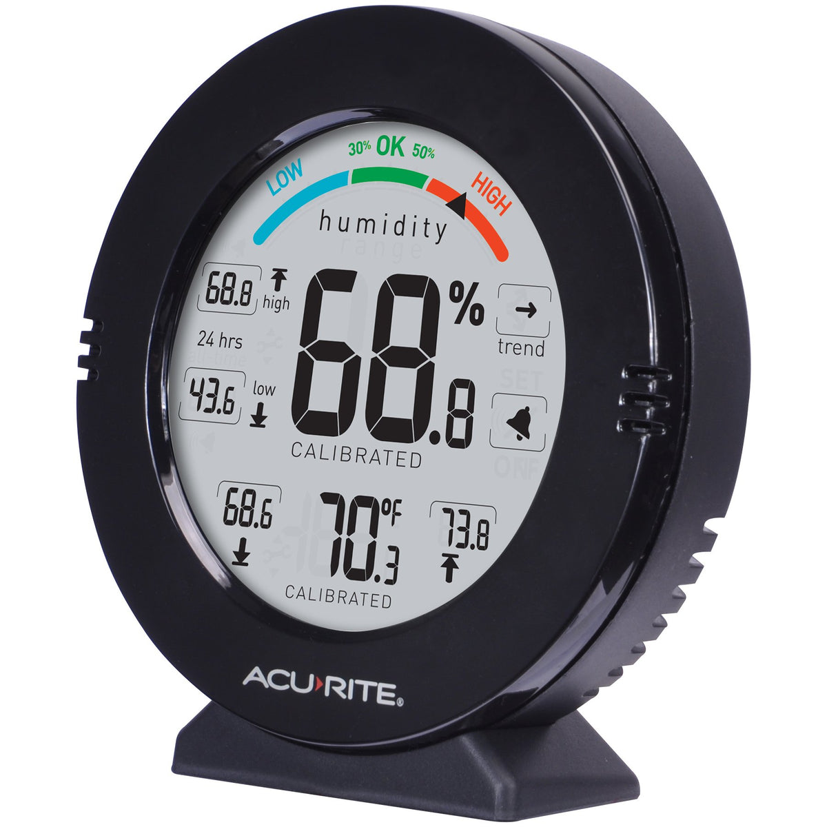 Acurite 01080M Pro Accuracy temperature display shows precise indoor readings for comfort.