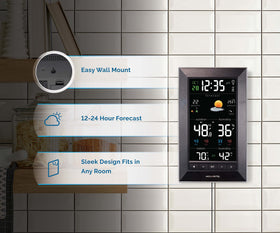 AcuRite 01121M wall-mount kickstand offers flexible placement options.