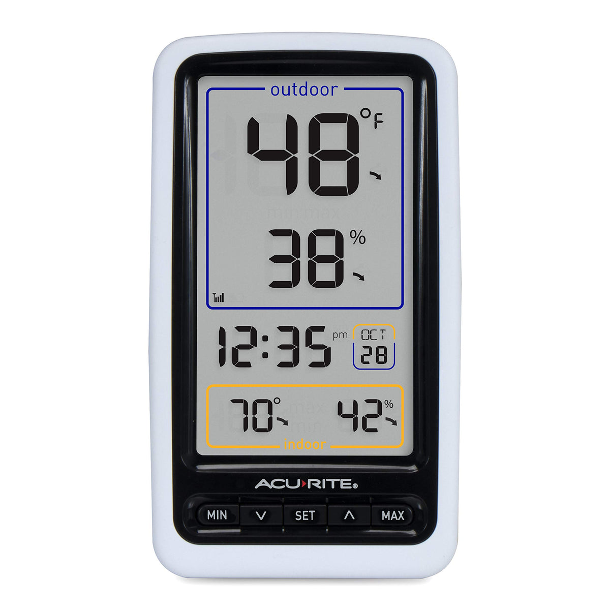AcuRite 01136M trend arrows indicate rising, falling, or stable readings at a glance.
