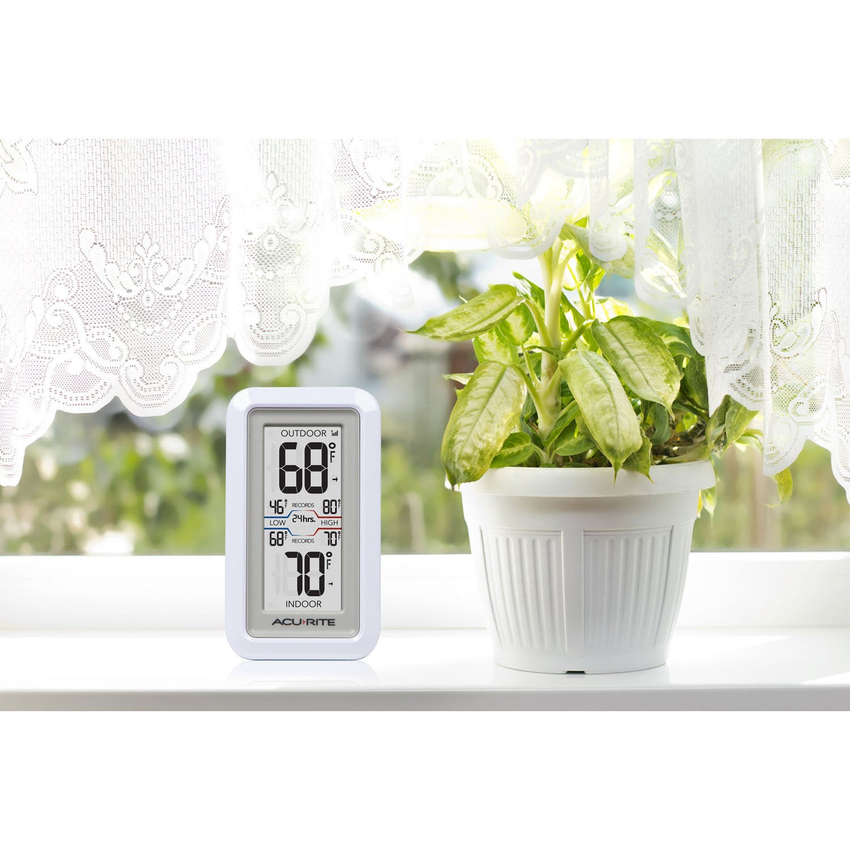 AcuRite 02049 display stand enables tabletop placement and easy viewing