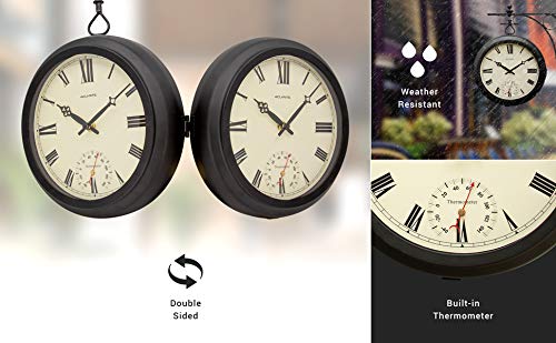 AcuRite wireless hanging clock powered by two AA batteries (not included).
