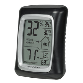 AcuRite indoor digital thermometer and hygrometer front view for quick condition checks
