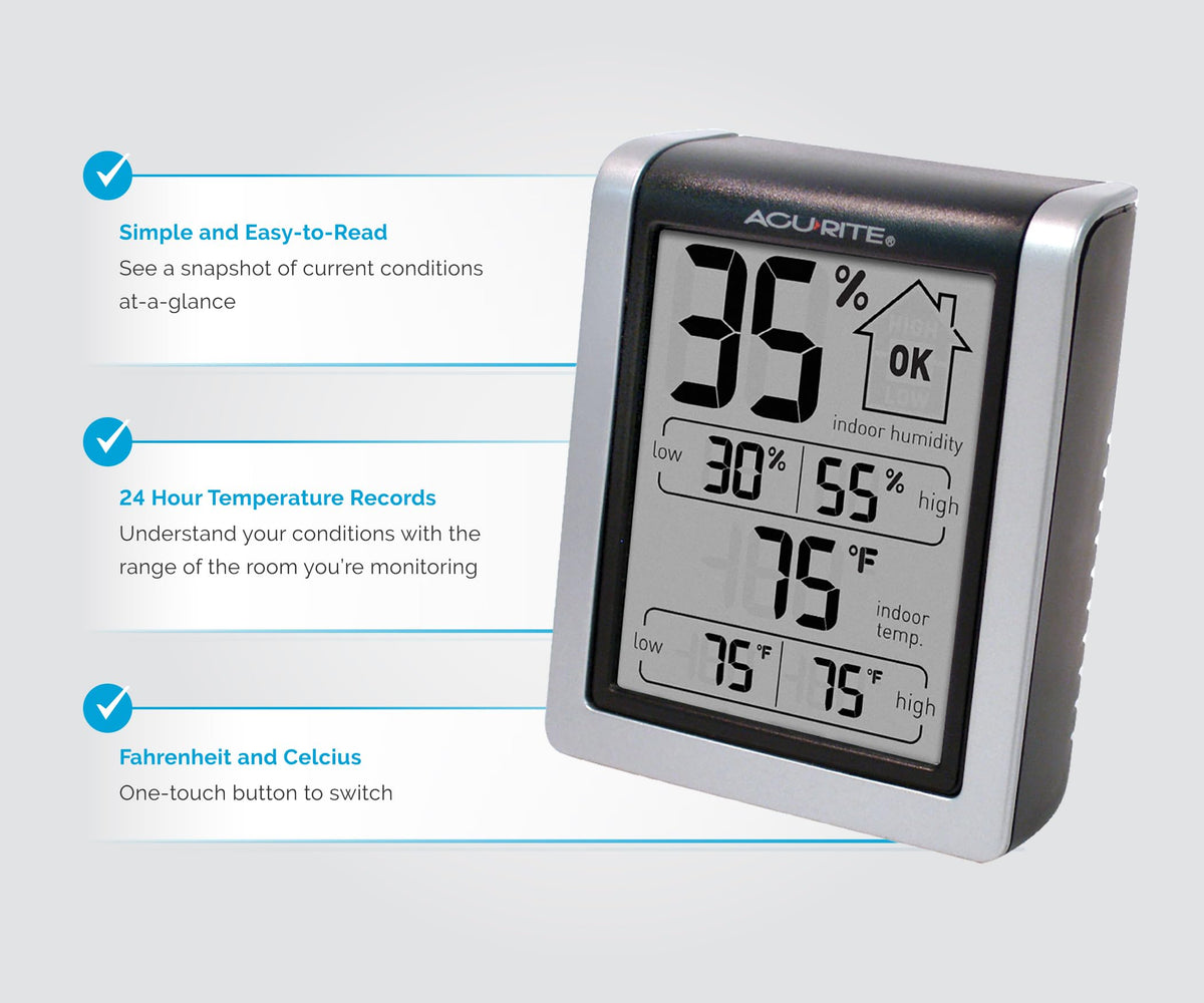 AcuRite magnetic-back lets you monitor conditions on metal surfaces, like a fridge