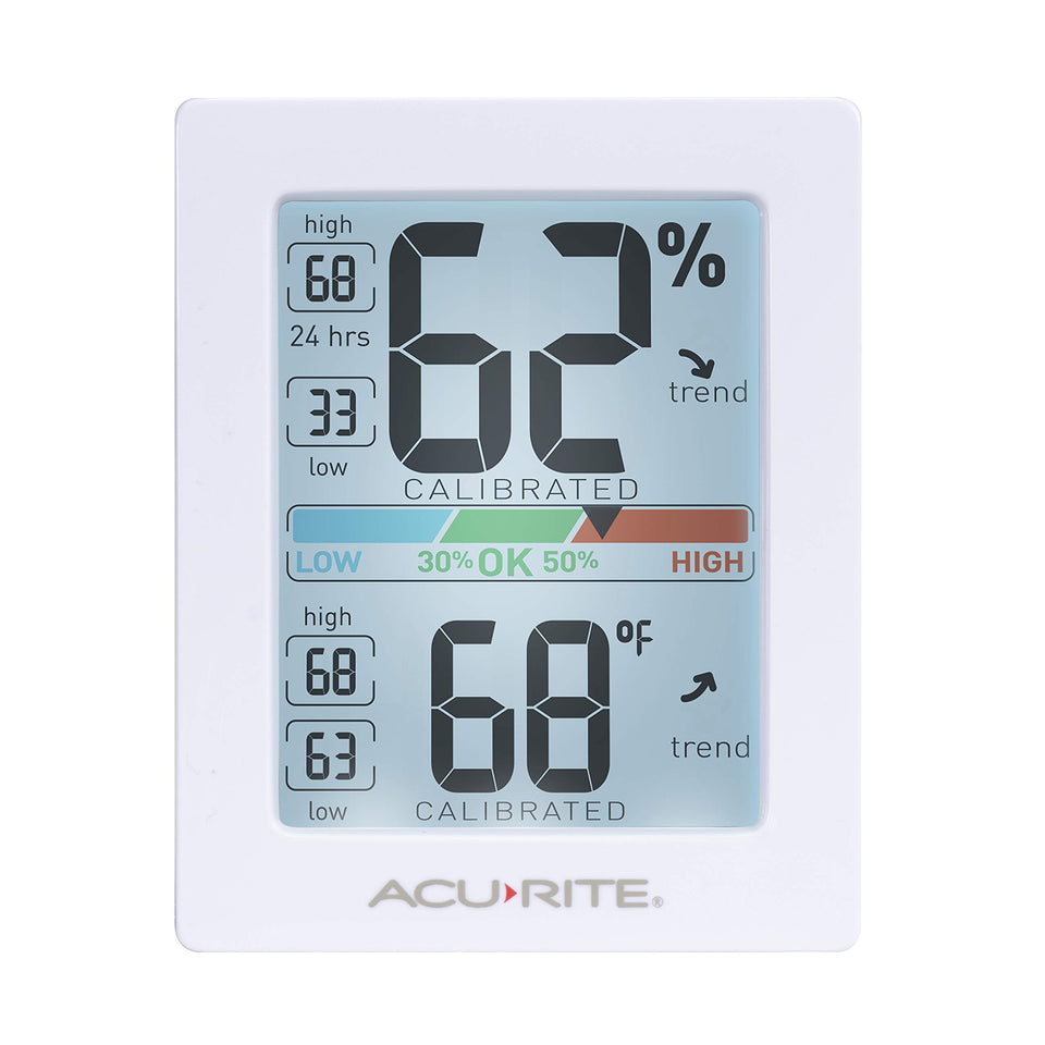 AcuRite Pro humidity meter backlight display with day and night readability