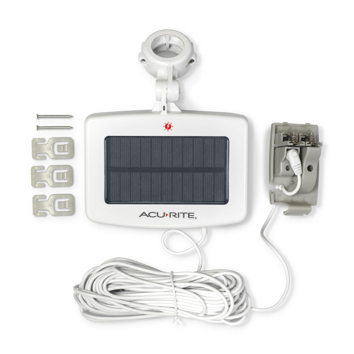 AcuRite Solar Power Pack installation video QR code guides setup.
