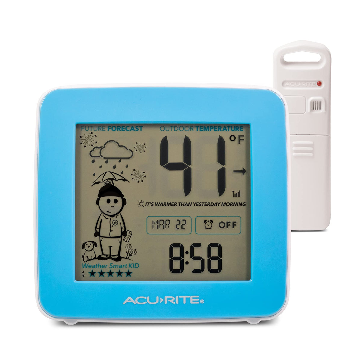 AcuRite What-to-Wear Weather Station guides kids' outfits using hyperlocal forecast.