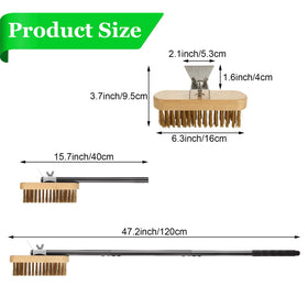 ACXFOND brush features a stainless steel scraper to remove ash and burnt fragments.
