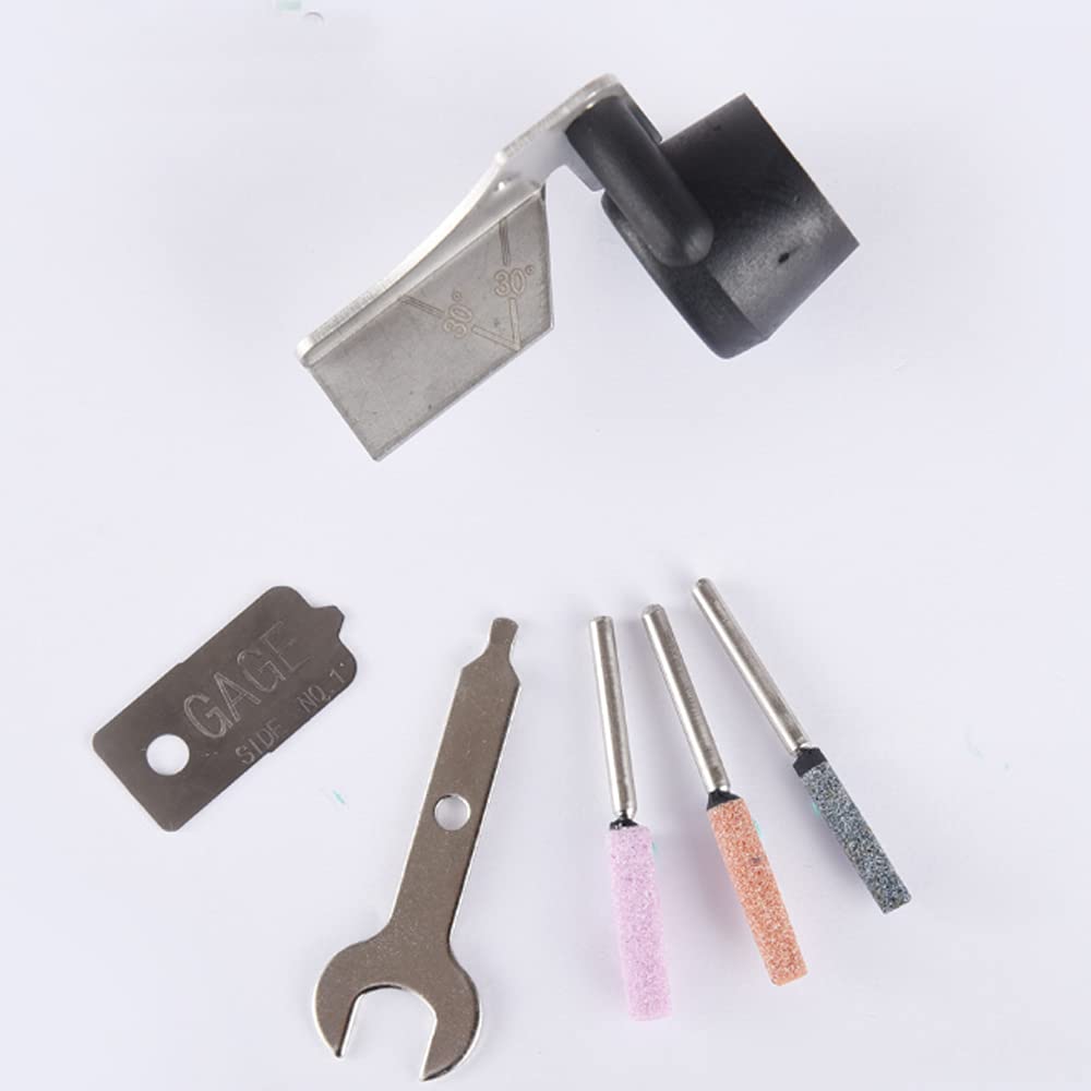 Acxico sharpening angle guide for precise tooth alignment during sharpening.