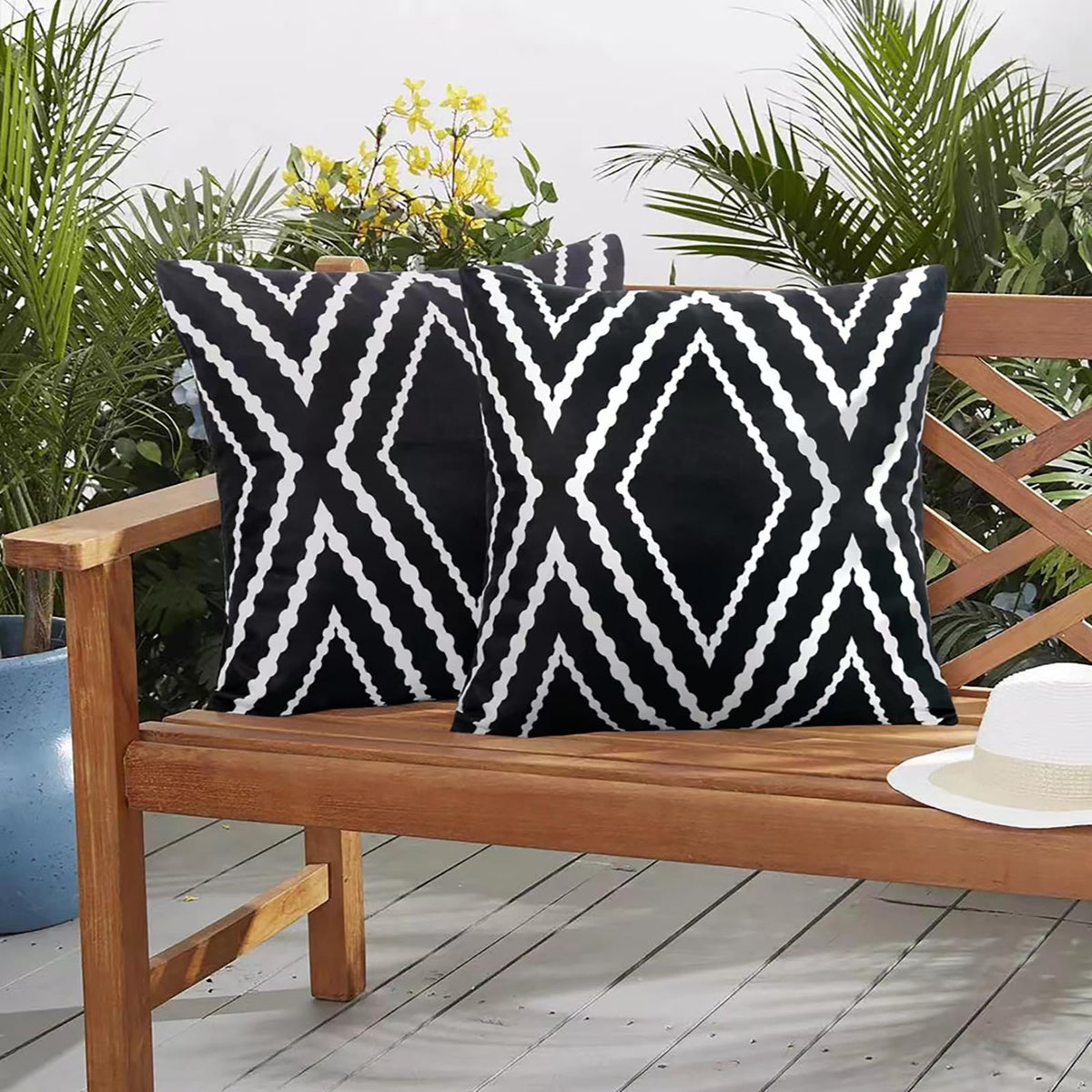 Adabana 18x18 pillow cover set fits standard outdoor cushions