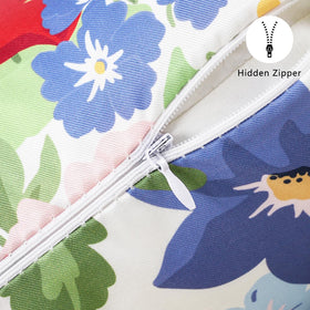Adabana hidden zipper outdoor pillow cover for easy removal and cleaning.
