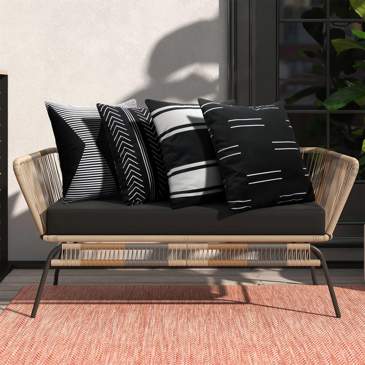 Adabana silky polyester pillow covers withstand splashes while maintaining a refined look