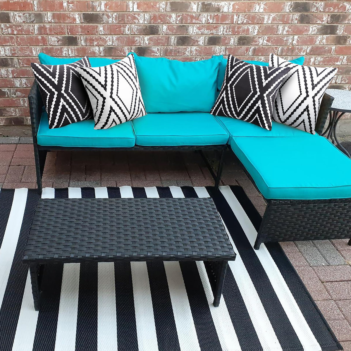Adabana two-pack outdoor pillow covers refresh cushions quickly