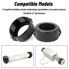 Balboa-Gecko compatible O-ring options improve spa heater fit