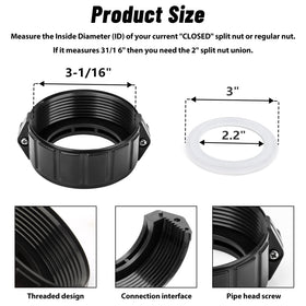 Adabuing gasket and O-ring duo seals 2-inch heater tubes