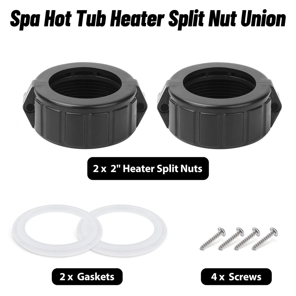 Adabuing screws pair for quick, sturdy heater tube mounting