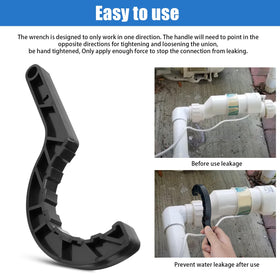Adabuing leak-tightening action reduces leaks during servicing.