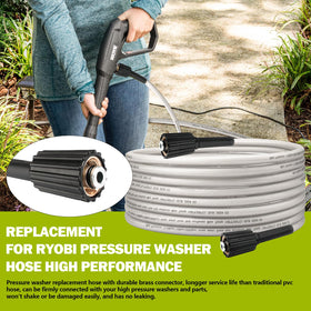 Adabuing Ryobi hose with brass connector for leak-free operation.