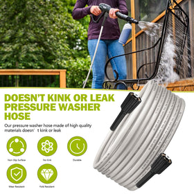 Adabuing Ryobi high-pressure hose no-kink design supports steady spraying.