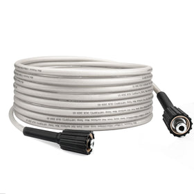 Adabuing Ryobi pressure washer hose front view, durable and ready for car or deck cleaning.
