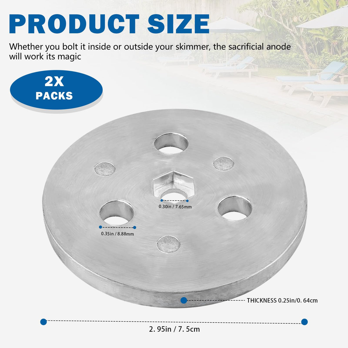 Adabuing weight plate helps keep skimmer basket stable during filtration.