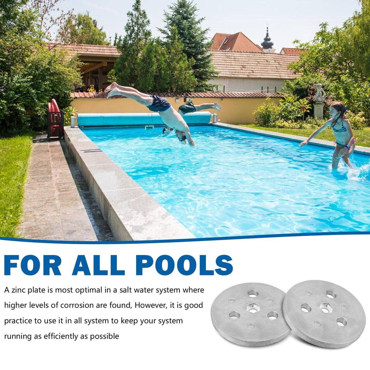 Adabuing zinc anode plate comes with four plastic ties for secure mounting.
