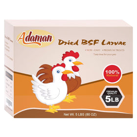 Adaman dried BSF larvae bag side view for bulk storage.