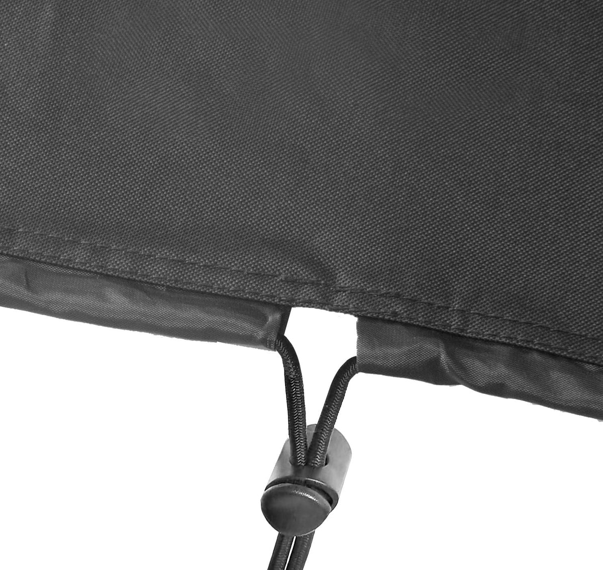 Adamoss generator cover, side view, elastic hem for snug fit during wind