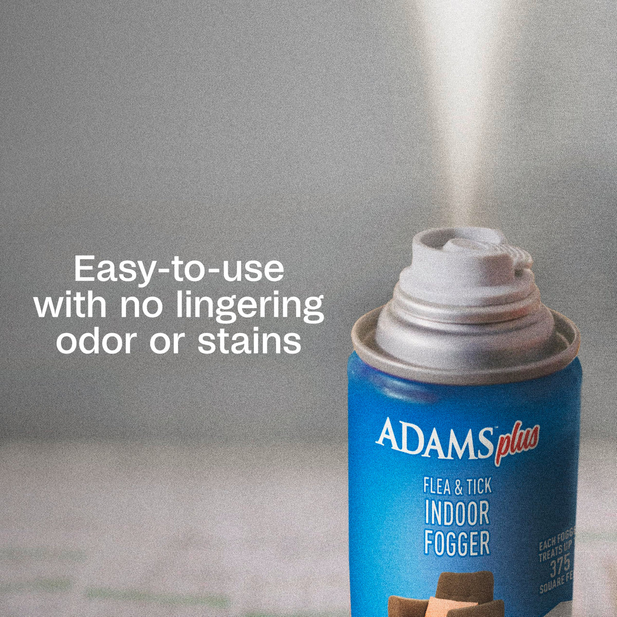 ADAMS Plus fogger covers up to 375 square feet.
