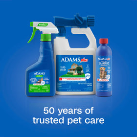 ADAMS Plus Yard Spray protects foundations, porches, and window frames.
