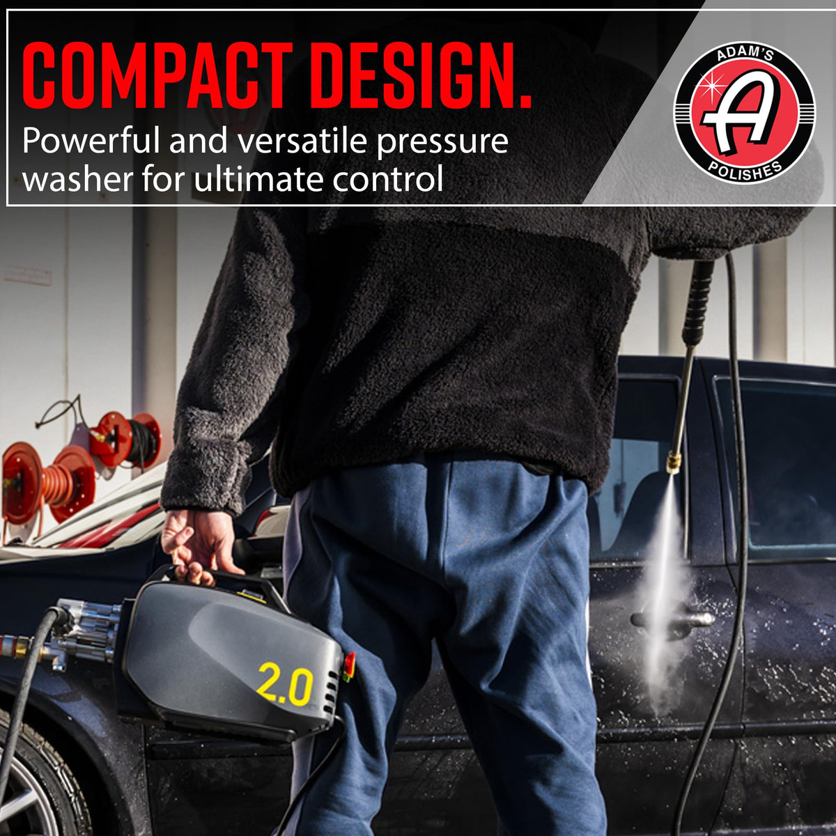 Adam's Polishes Active Pressure Washer 2.0 weighs 24lbs, easy to lift.